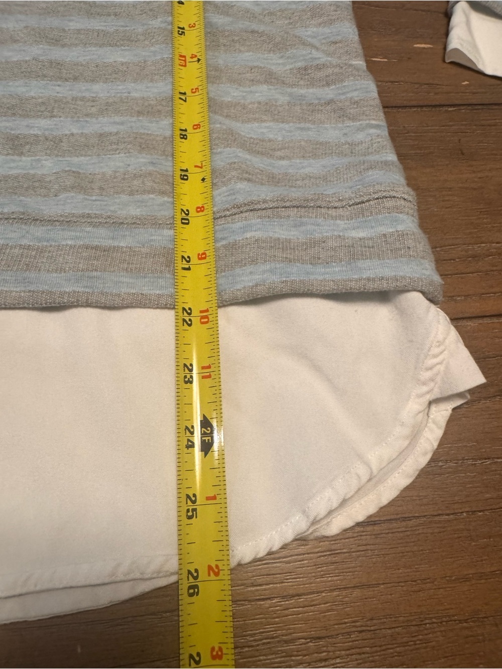 Tommy Hilfiger Light Blue & Cream Striped Layered-Effect Sweater Top - Picture 4 of 7